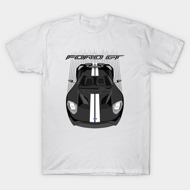 Ford GT-black and white T-Shirt by V8social